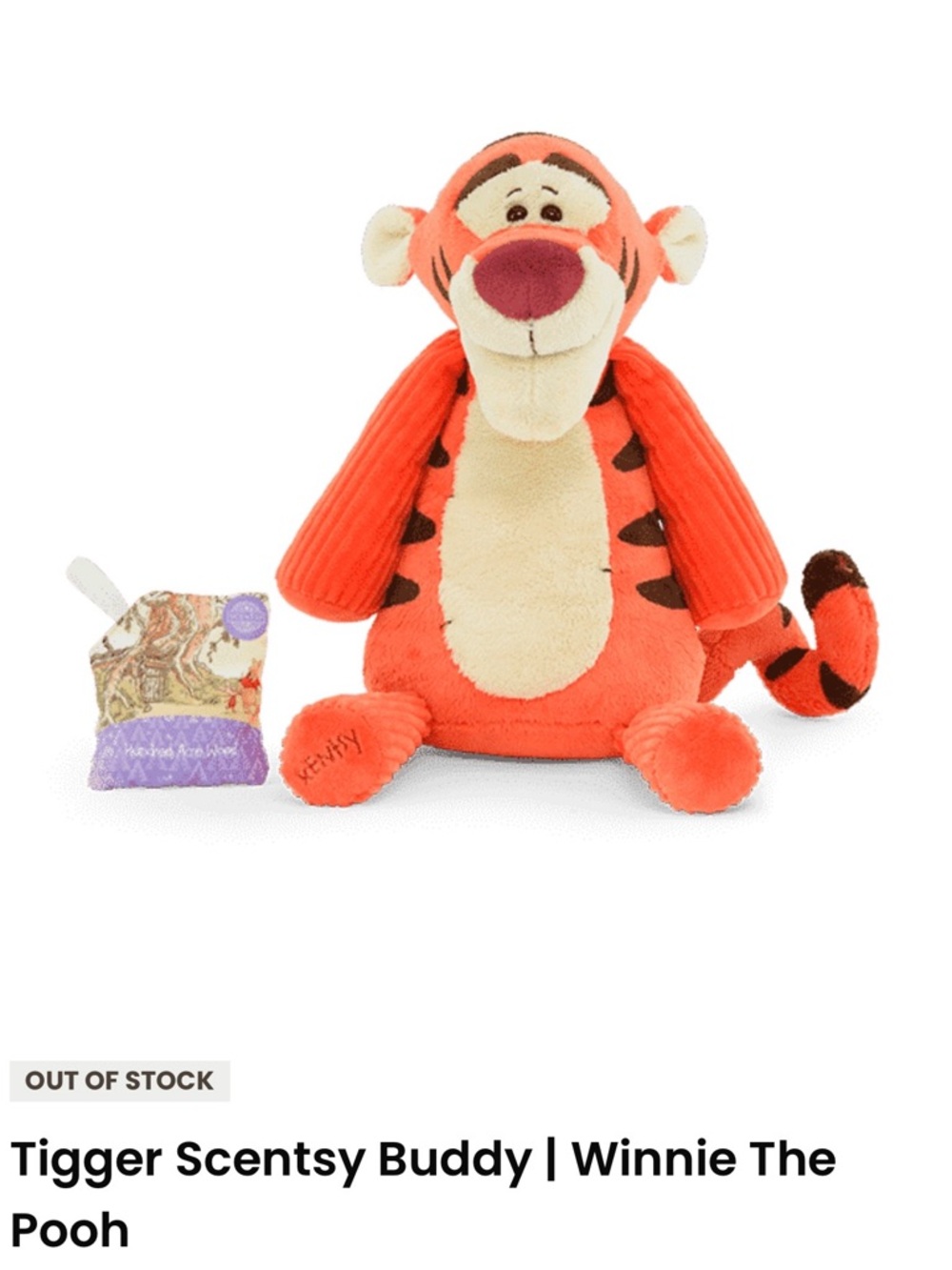 Disney Tigger Plush Buddy - Orange and Cream